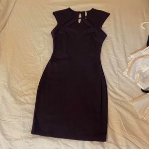 formal purple mini dress